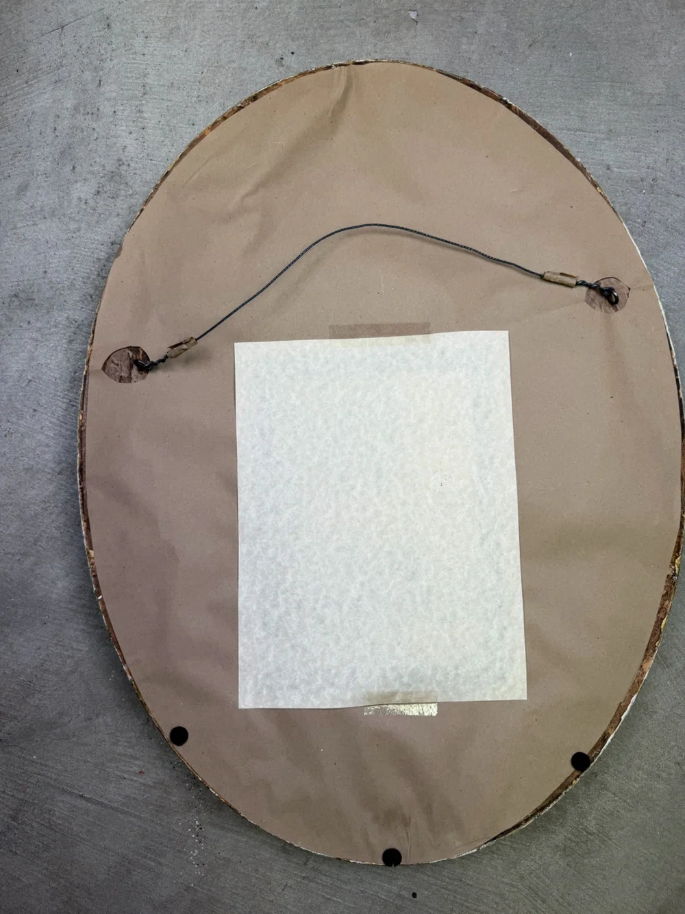 Vintage 24x18 Large Ornate Oval Gold Gilt Picture Frame Baroque Circa 1960-1970s